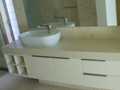 2Pak vanity with mitred front on Ceasarstone benchtop
