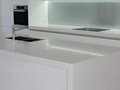 Black & white gloss 2pak kitchen with white benchtops