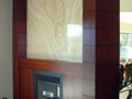 Jarrah & Backlit Onyx Fireplace